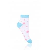 STEVEN Kojinės mergaitei blue/coral 004-118 29-31