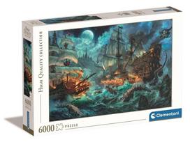 deliones puzzle 6000 - Clementoni Pirates Battle, 6000 d. - 1 nuotrauka