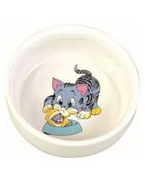 katinas - Trixie Cat Ceramic Bowl White 11cm - 2 nuotrauka
