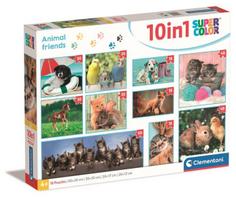 draugos - Clementoni Animal Friends 10 in 1 20283, 60 cm x 20 cm, 330 dal. - 1 nuotrauka