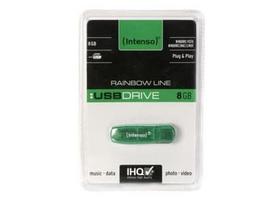 liniukus - Atmintukas Intenso RAINBOW LINE GREEN, 8GB - 2 nuotrauka