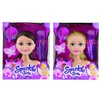 SPARKLE GIRLZ lėlės galva šukuosenoms su spalvą keičiančiomis akimis, 24051