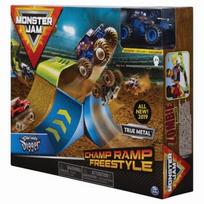 MONSTER JAM trasos konstrukcijų rinkinys su visureigiu 1:64 Basic  Stunt, 6045029