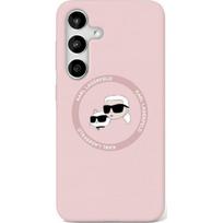 s25 plus silicone - Karl Lagerfeld "Silicone Double Heads And Circle MagSafe Galaxy S25 Plus" Pink - 1 nuotrauka