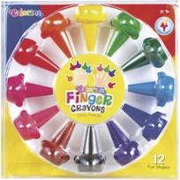 COLORINO KIDS splavoti pieštukai piešimui pirštais Linksmieji gyvūnai, 12 spalvų, 66174PTR