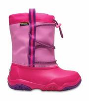 Crocs™ Swiftwater Waterproof Boot Kid's Party Pink/Candy Pink 35