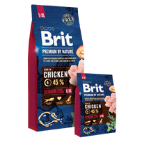 Brit Premium by Nature Senior L+XL sausas maistas šunims 15 kg