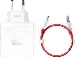 OnePlus SUPERVOOC USB-A charger + USB-A / USB-C cable 100W Baltas