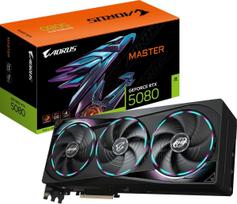 GIGABYTE RTX 5080 16GB AORUS MASTER | GDDR7, PCIE 5.0, 2617MHz, Dual Fan, DLSS 4, Ray Tracing, Reflex 2, NVIDIA Studio