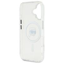 15 iphone telefonas baltas - Karl Lagerfeld "IML Metal Karl Head MagSafe iPhone 16" White - 1 nuotrauka