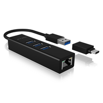 usb 3 0 hub type - RaidSonic IB-HUB1419-LAN - 1 nuotrauka