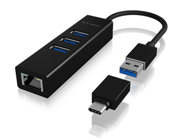usb 3 0 hub type - RaidSonic IB-HUB1419-LAN - 3 nuotrauka