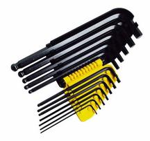 colinis sesiakampis raktas - STANLEY HEX RAKTAI 12 vnt. SU KAMULU - 1 nuotrauka