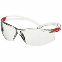 3M SecureFit 500 beskyttelsesbrille skaidrus og rød Scotchgard skaidrus linse