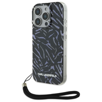 zebra telefonas - Karl Lagerfeld "Zebra With Cord iPhone 16 Pro" Purple - 1 nuotrauka