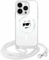 telefono deklas karl lagerfeld - Karl Lagerfeld "IML Choupette Head and Cord Magsafe iPhone 16" Transparent - 1 nuotrauka