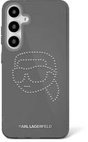 samsung s25 originalus deklas - Karl Lagerfeld "Rhinestones Karl Head Logo Galaxy S25" Black - 1 nuotrauka