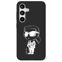 case silicone samsung s25 - Karl Lagerfeld "Silicone Graffiti Ikonik Printed Logo MagSafe Galaxy S25" Black - 1 nuotrauka