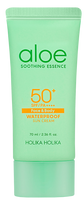 kremai nuo saules - HOLIKA HOLIKA Aloe Soothing Essence Waterproof SPF 50+ apsauginis kremas nuo saulės, 70 ml - 1 nuotrauka
