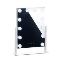 salono apsvietimas - Makiažo veidrodis su LED apšvietimu HOLLYWOOD 30x41cm - 1 nuotrauka