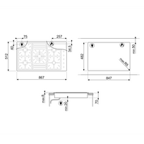 dujine kaitlente 4 - Smeg PGF95-4 - 4 nuotrauka