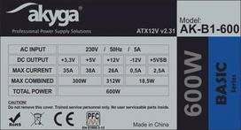 maitinimo blokas 600w - Akyga 600W AK-B1-600 - 3 nuotrauka