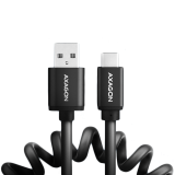 usb to usb c cable 2 m - Axagon Data and charging USB 2.0 cable length 1.1 m. 3A. Black twisted. - 1 nuotrauka