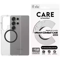 telefonas galaxy s25 ultra - PanzerGlass "Flagship Urban Combat QI Case Galaxy S25 Ultra" Transparent-Black - 1 nuotrauka