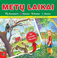 Metų laikai. Su atvartėliais. Kaip keičiasi gamta. Ką veikia žmonės