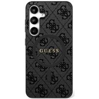 Guess "Leather 4G Colored Ring Classic Logo MagSafe Galaxy S25 Ultra" Black