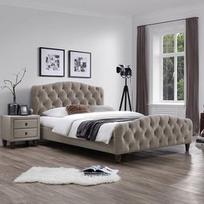 Home4you Sandra Bed w/ Mattress Harmony Duo 160x200cm Light Brown