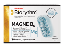 magnis camelia - BIORYTHM Magne B6 (Magnis) kapsulės, 30 vnt. - 1 nuotrauka