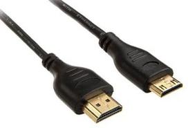 mini hdmi to - InLine Superslim 4K UHD Cable HDMI To Mini HDMI Type C 1.8m Black - 1 nuotrauka