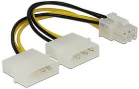Delock Cable 6pin / Molex x2 0.15m