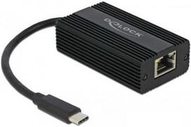 type c to usb - Delock 65990 USB Type-C To 2.5 Gigabit LAN Adapter Black - 1 nuotrauka