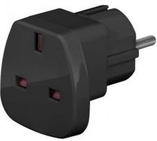 adapteris uk eu - Techly Travel Adapter UK/EU Black - 1 nuotrauka