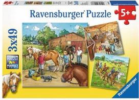 Pirkti Ravensburger Puzzle A Day With Horses 3x49pcs 092376 - Photo 1