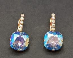 Diamond Sky Earrings Glare VII Light Sapphire Shimmer With Swarovski Crystals
