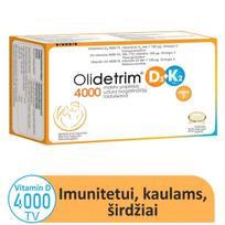 omega 3 papildai - OLIDETRIM 4000 D3 + K2 OMEGA-3, 30 kapsulių - 3 nuotrauka