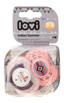 LOVI čiulptukas dinaminis silikoninis Indian summer 3-6mėn. 2vnt, 22/856girl