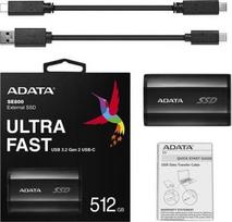 usb 512gb - ADATA SE800 512GB SSD Black (Juodas) - 5 nuotrauka