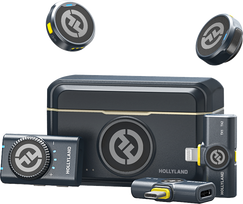 belaidziai mikrofonai - Hollyland Lark M2 Combo Wireless Lavalier Microphone - 3 nuotrauka