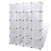 modulinys - Modulinė spinta, 14 skyrių, balta, 37x146x180,5 cm - 1 nuotrauka