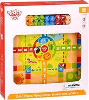 laiptukas - Tooky Toy stalo žaidimai 2in1 Ludo + Išlaisvinkite gyvūnus - 1 nuotrauka