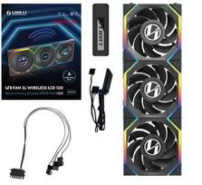 lian li fans - Lian Li UNI FAN SL Wireless LCD 120 mm ARGB PWM 3-Pack Black - 1 nuotrauka
