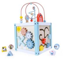 medinis kubas - Edukacinis medinis kubas-rūšiuoklis EcoToys MSP2054 - 1 nuotrauka