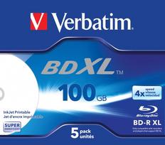 verbatim bd r - Duomenų laikmena Verbatim BD-R XL, 100GB, 5vnt. - 1 nuotrauka