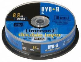 dvd diskai - Duomenų laikmena Intenso, 8.5GB, 10vnt. - 1 nuotrauka