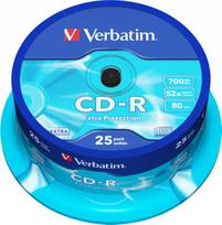 verbatim cd - Duomenų laikmena Verbatim, 700MB, 25vnt. - 1 nuotrauka