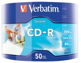 verbatim cd - Duomenų laikmena Verbatim, 700MB, 50vnt. - 1 nuotrauka